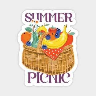 Summer Picnic Basket Magnet