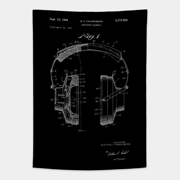 Headphone Patent Tapestry by Skush™