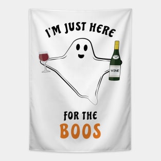 I'm Just Here For The Boos - Funny Halloween Ghost Tapestry