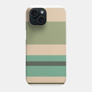 An exceptional melt of Soldier Green, Dark Vanilla, Artichoke, Greyish Teal and Gunmetal stripes. Phone Case