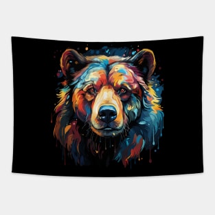 Grizzly Bear Rainbow Tapestry