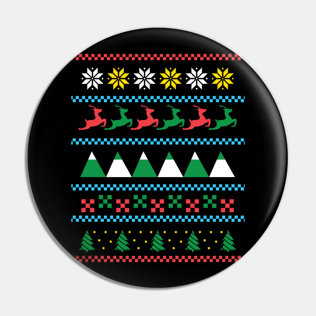 Ugly Winter Seasonal Sweater Teeshirt Pin by madeinchorley