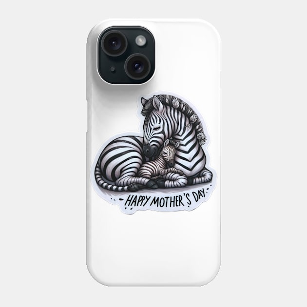 zebra  mom Animal Mothers Day Animals Phone Case by TIP-TOP Pick