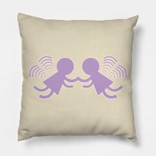 Lavender angel graphic art Pillow