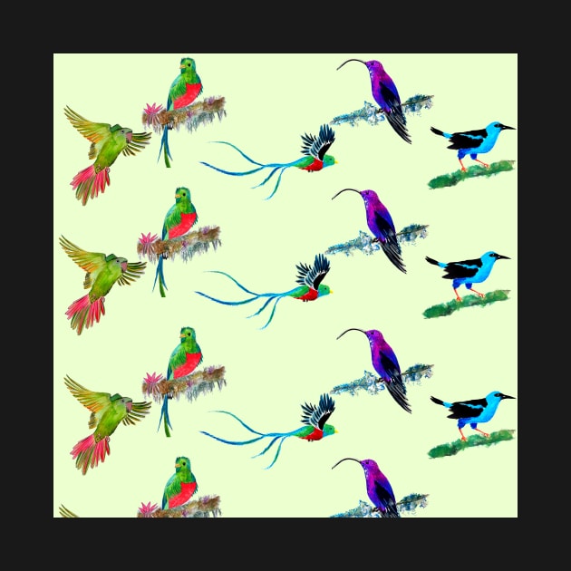 Quetzal Bird Pattern by julyperson