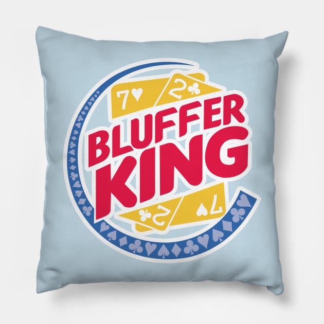 Bluffer Poker King Pillow by sebstgelais