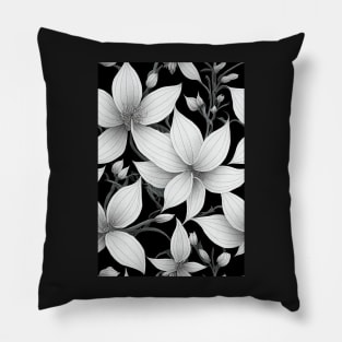 Beautiful Stylized White Flowers, for all those who love nature #171 Pillow