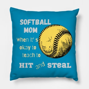 Softball moms Pillow