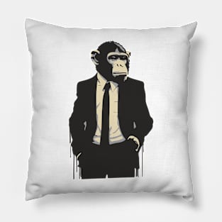 buisiness monkey Pillow