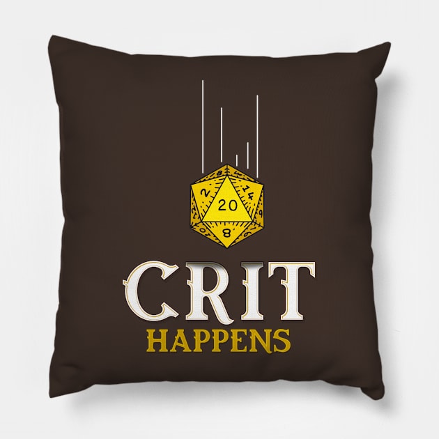 CRIT Happens Pillow by retrochris