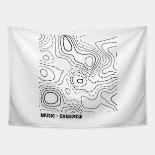 Music Overdose Vintage Swirls - Music Lover - No Music No Life Quote Tapestry