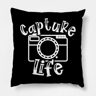 Capture Life Photographer Camera Pillow