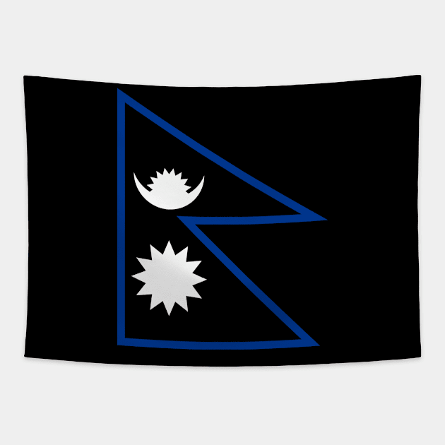 Nepal Flag Tapestry by Historia