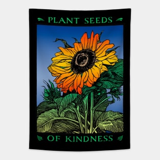 Kindness Gardener Sunflower Lovers Colorful Floral Be Kind Fashion Tapestry