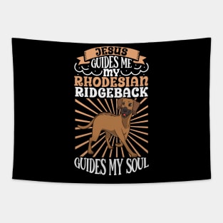 Jesus and my Rhodesian Ridgeback Tapestry