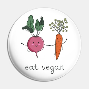 Cute doodle beetroot and carrot Pin