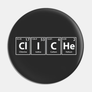 Cliche (Cl-I-C-He) Periodic Elements Spelling Pin