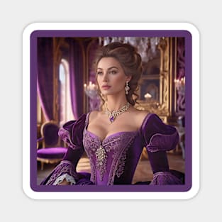 Extreme Purple - Velvet Dress Rococo Lady Magnet