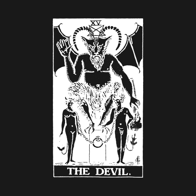 The Devil Tarot Card Shirt Tarot Card 15 XV by LewisDesignCo