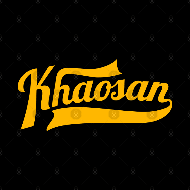 Khaosan Road Bangkok - Backpacker's Paradise | Vintage Lettering Logo by Boogosh