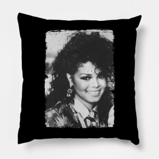 Retro Janet Jackson portrait Pillow