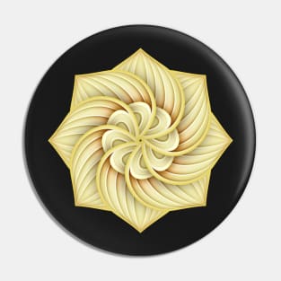 Gold Beautiful Decorative Ornate Mandala Pin