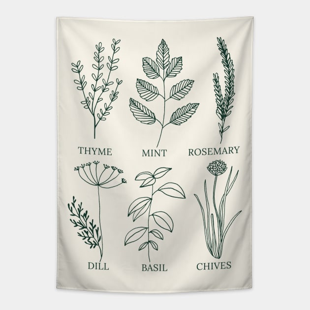 Herb Garden Tapestry by tangerinetane