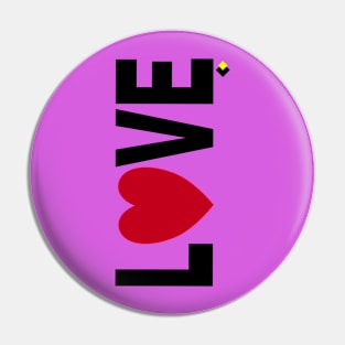 LOVE HEART BLACK V. Pin