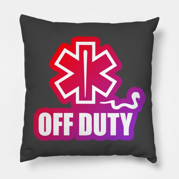 Off duty Pillow by metalluck