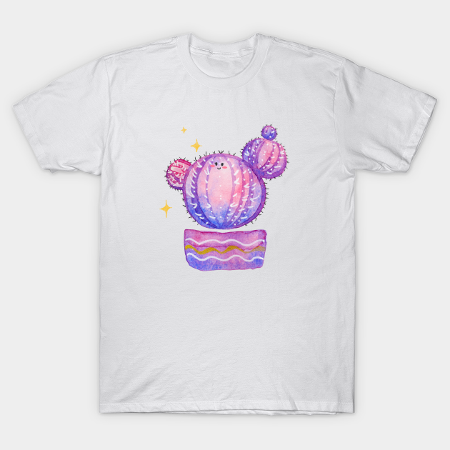 Discover Cute Pink Purple Cactus - Cactus - T-Shirt