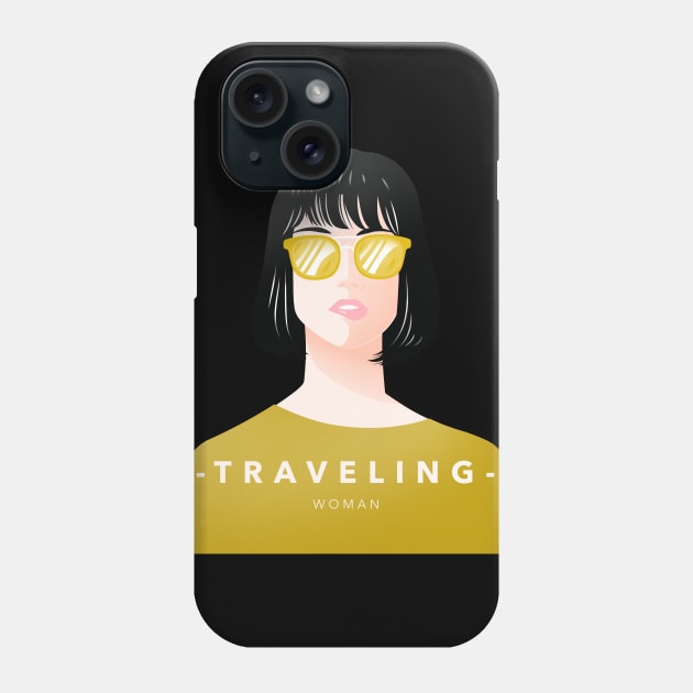 Traveling Woman Phone Case by RoadTripWin