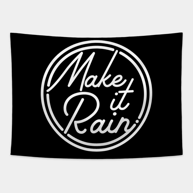 Make It Rain Typography Tapestry by RetroReview