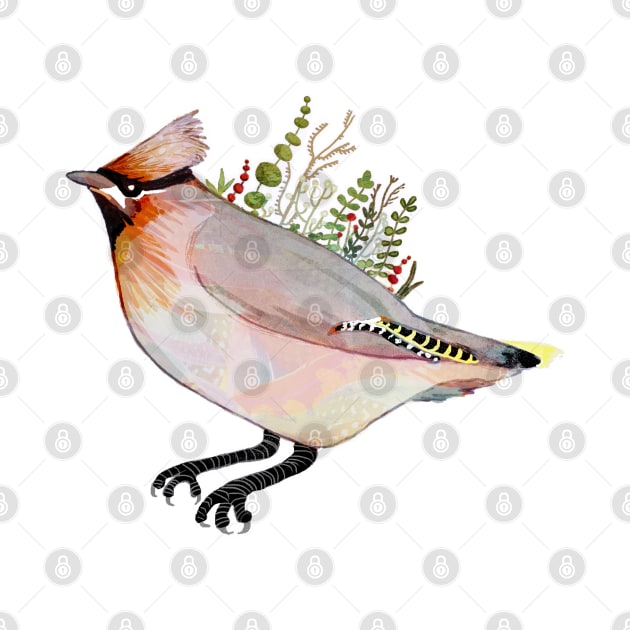 Waxwing by KatherineBlowerDesigns