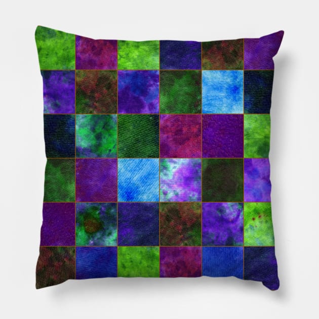 Peacock Digital Quilt Pillow by Tiger Torre