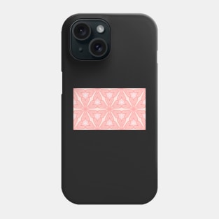 Soft Pink Pastel Valentine Heart Flower Pattern Phone Case