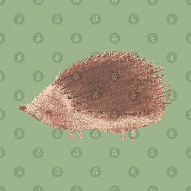 Little Forest Cute Hedgehog Illustration by LittleForest