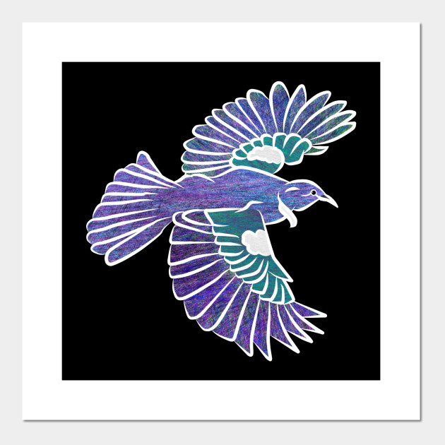 Tui New Zealand Bird Flying Posters And Art Prints