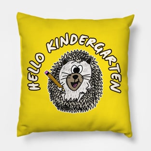 Hello Kindergarten Hedgehog First Day Of School 2022 Pillow