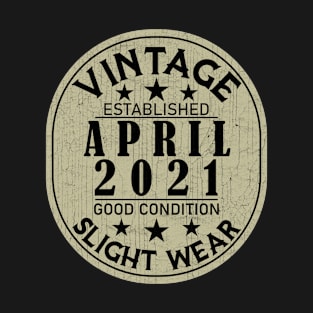 Vintage Established April 2021 - Good Condition Slight Wear T-Shirt