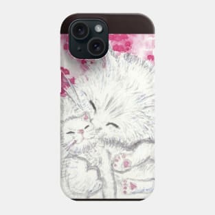 Mother and baby cat Phone Case