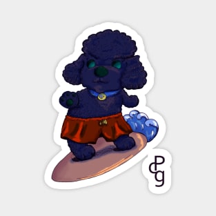 Poodle surfing Magnet