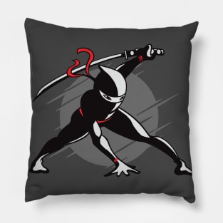 Cartoon Ninja on the Attack Pillow