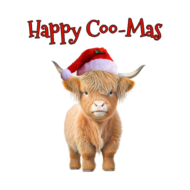 Happy Coo-Mas Highland Cow by numpdog