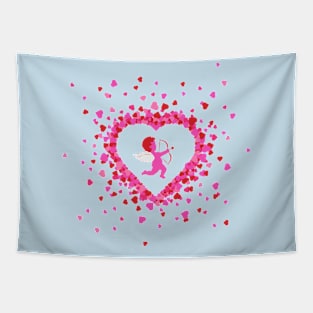 Cupid in the heart Tapestry