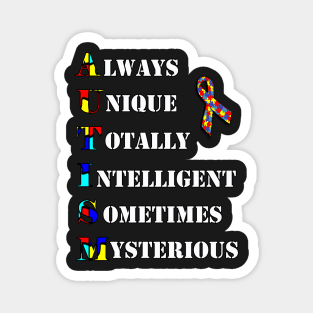 Autistic Interpretations Gift Puzzle Letters Quote Autism Awareness Magnet