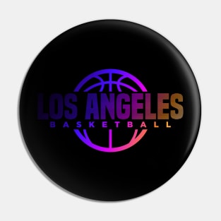 Los Angeles Basketball Pin