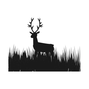 grass deer in the night T-Shirt