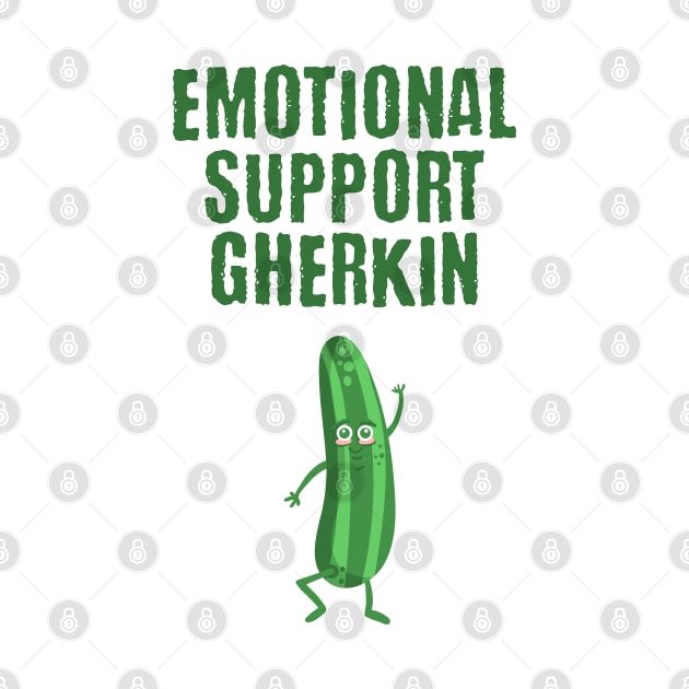 Emotional Support Gherkin funny pickle design by Luxinda