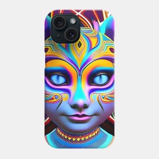 Catgirl DMTfied (10) - Trippy Psychedelic Art Phone Case