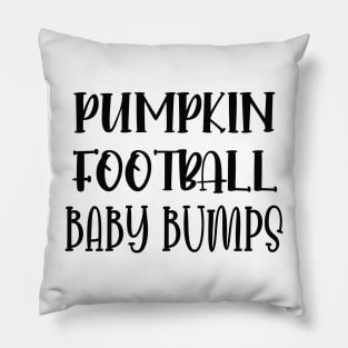 Pumpkin Football Baby Bumps / Football Pregnancy Announcement / Cute Halloween Pumpkin Gift New For Mom Pillow